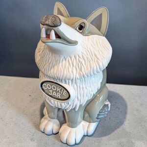 The Wolf Cookie Jar 1998 Fun-Damental Howling Battery Operated Cookie Jar